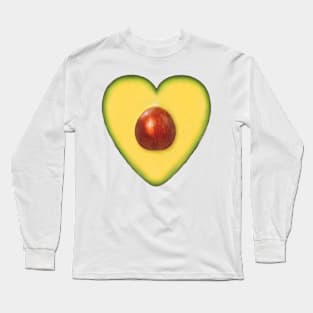 Avocado Heart Long Sleeve T-Shirt